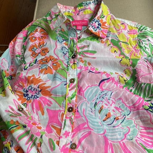 Lilly Pulitzer for Target Shirt Nosey Posey XS - Picture 6 of 6